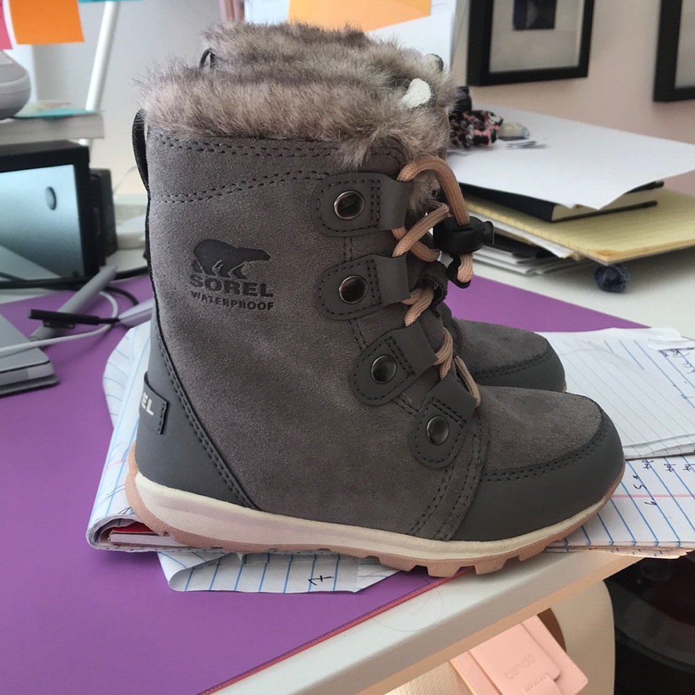 Grey Sorel boots kids